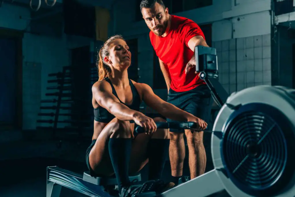 Rowing Machine Exercising