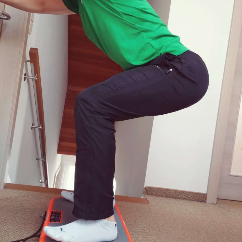 Squats with a vibration plate