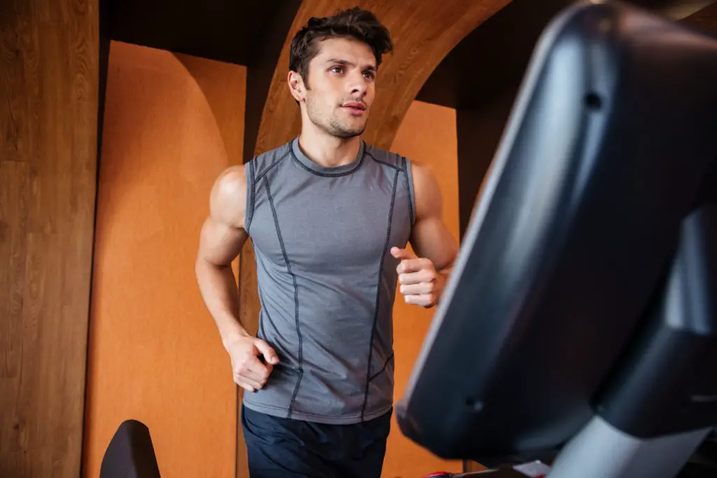 Man Running on Treadmill