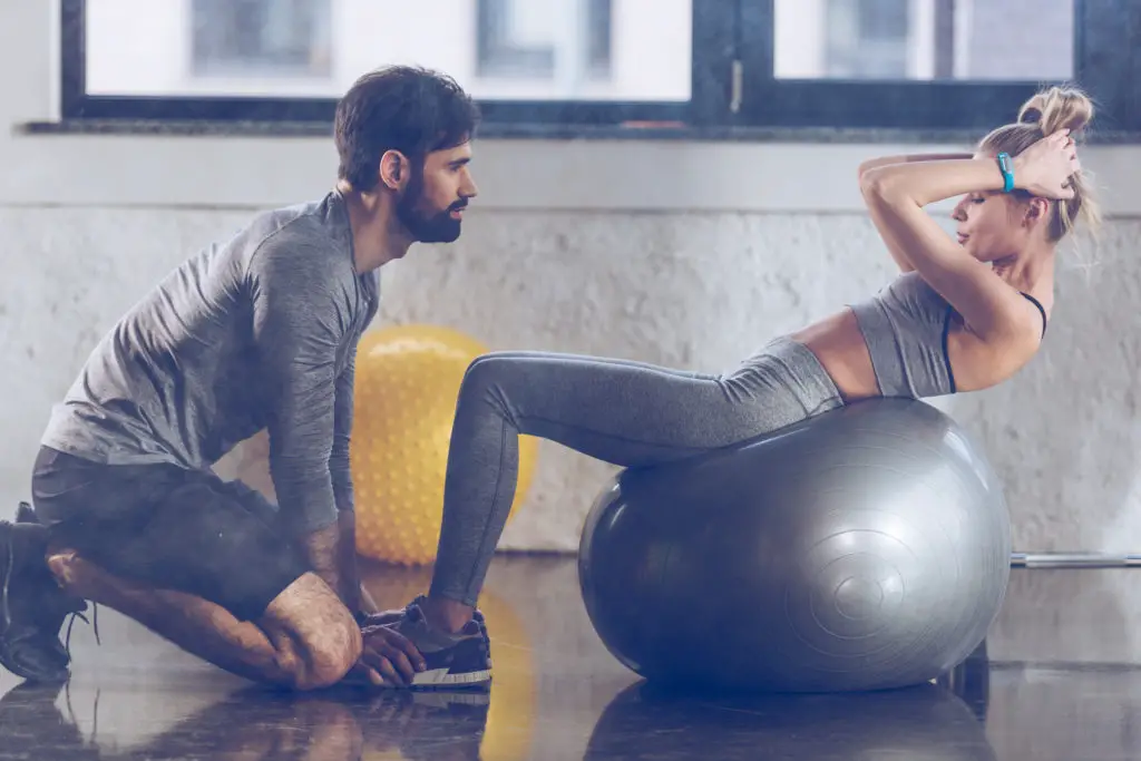 Gym Ball Abs Exercise