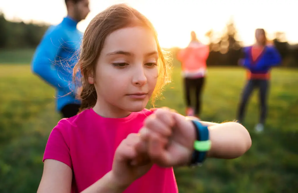 Young Girl with Fitness Tracker