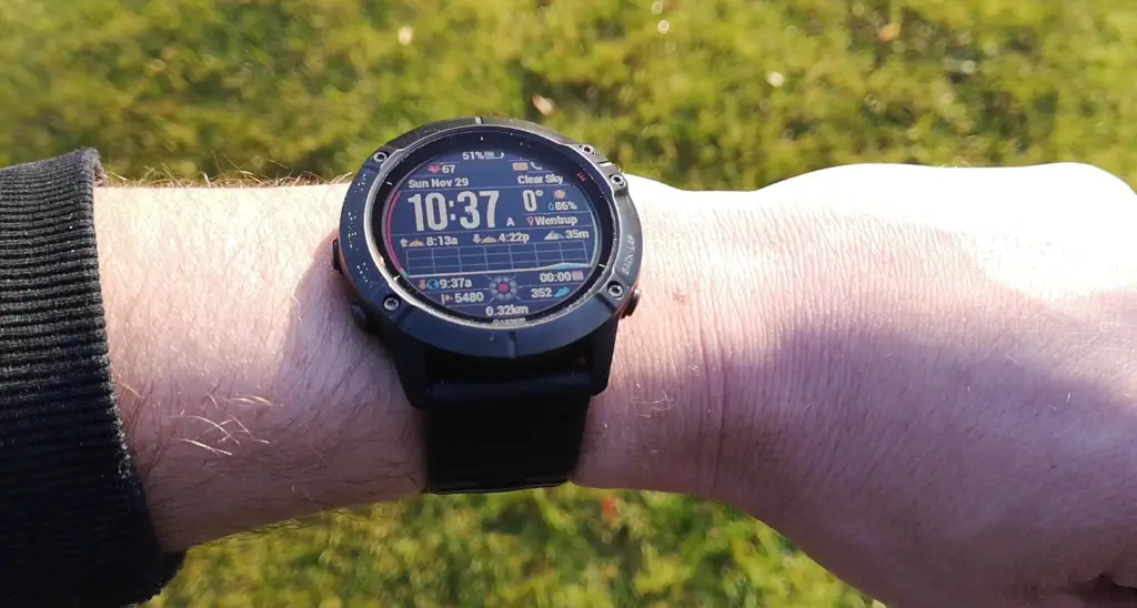 Garmin Fenix 6 Display Sunlight