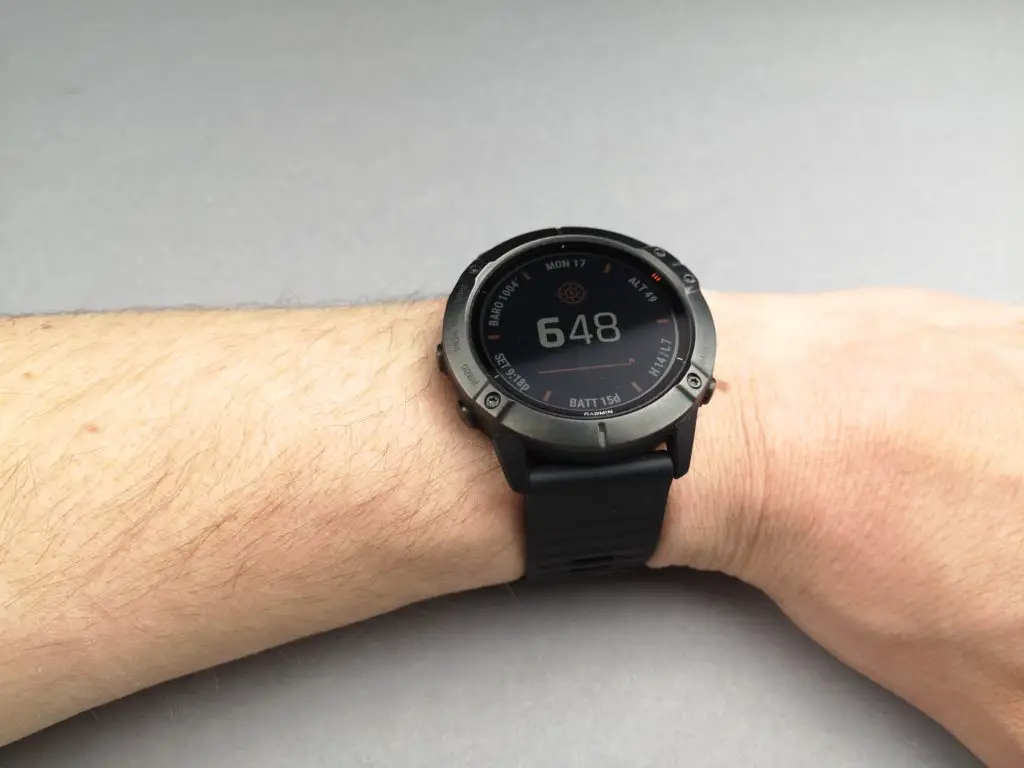 Wearing the Garmin Fenix 6