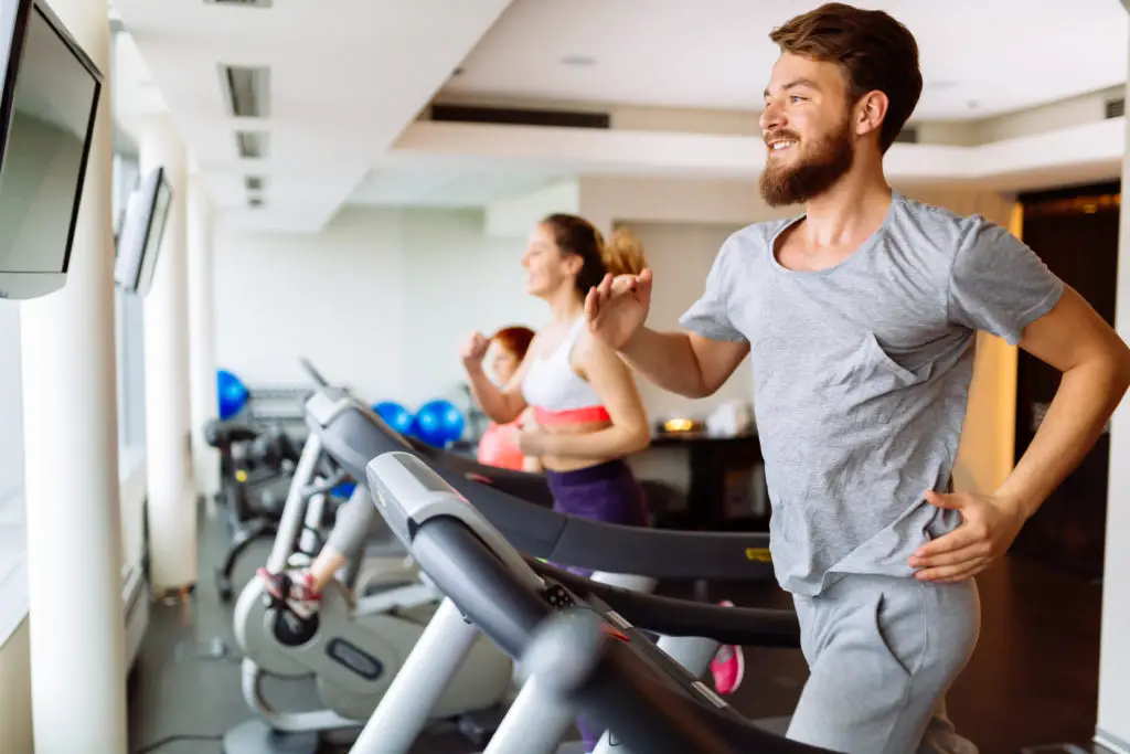 Runner Enjoying Treadmill Workout